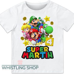 Mario Birthday T Shirt Mario theme party shirts