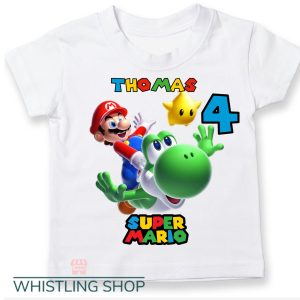 Mario Birthday T Shirt  Personalised