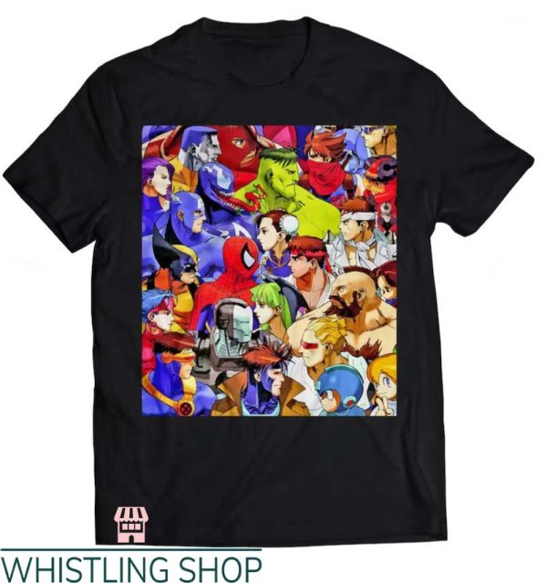 Marvel Vs Capcom T Shirt MVC Arcade Movie Funy Shirt