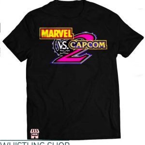Marvel Vs Capcom T Shirt MVC2 Title Logo Movie Shirt