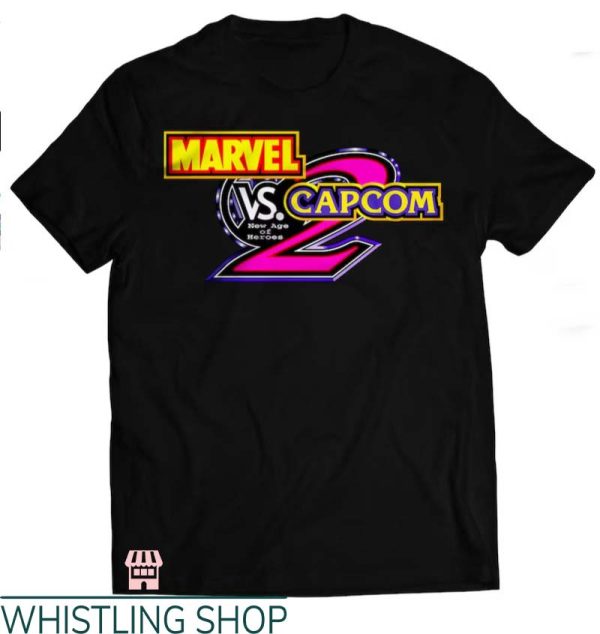 Marvel Vs Capcom T Shirt MVC2 Title Logo Movie Shirt