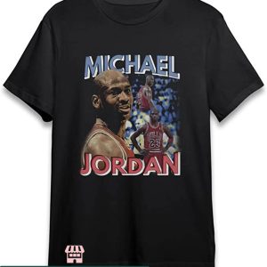 Michael Jordan Vintage T-Shirt Retro 90s Top Trend Fan NFL