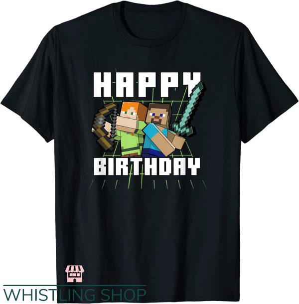 Minecraft Birthday T-Shirt Happy Birthday T-Shirt