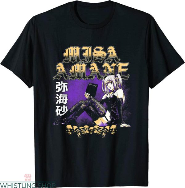 Misa Amane T-shirt Charming Misa With Death Note Purple