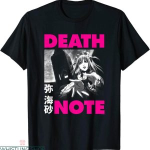 Misa Amane T-shirt Death Note Fans Misa Pink Typography