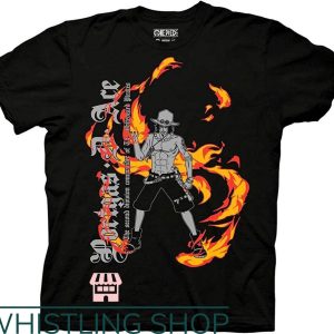 Momonga One Piece T-Shirt D. Ace Fire Fist Pirate Commander