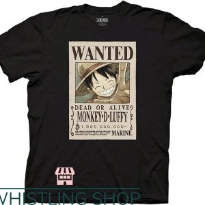 Momonga One Piece T-Shirt One Piece Luffy Full Wanted Poster