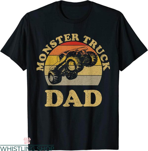 Monster Truck T-Shirt Dad Retro Vintage Engines Tee
