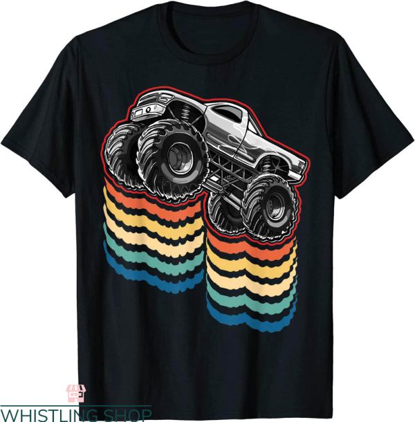 Monster Truck T-Shirt Retro Vintage Retro Silhouette Gift