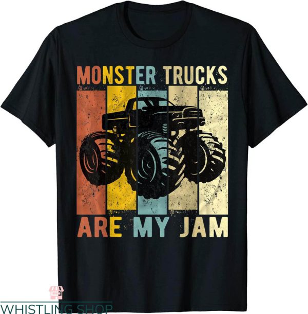 Monster Truck T-Shirt Trucks Are My Jam Vintage Retro Tee