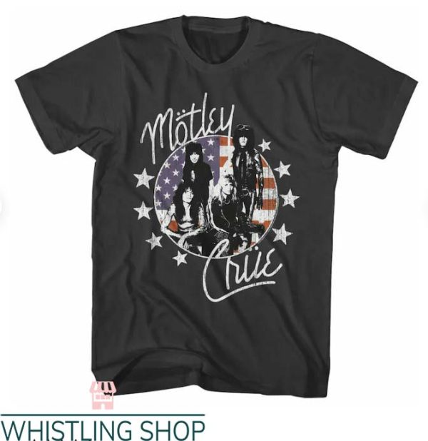 Motley Crue Shout At The Devil T Shirt American Flag