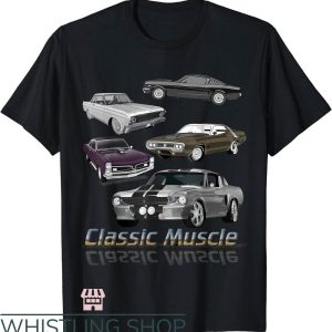 Muscle Cars T-Shirt Classic American Muscle Cars Novelty Tee