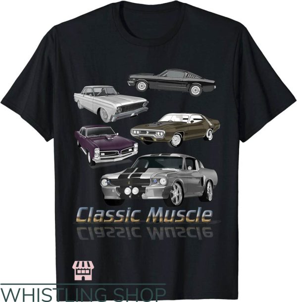 Muscle Cars T-Shirt Classic American Muscle Cars Novelty Tee