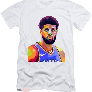 Paul George T-Shirt Colorful Player No.13 Portrait Tee NBA