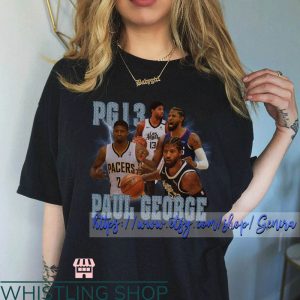Paul George T-Shirt PG No.13 90s Vintage Graphic T-Shirt NBA