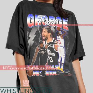 Paul George T-Shirt Professional Basketball Player Vintage