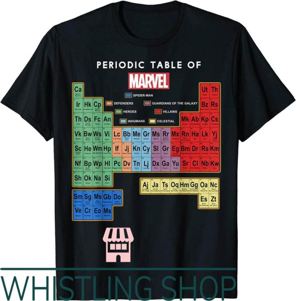 Periodic Table T-Shirt Marvel Ultimate Of Elements Graphic
