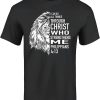 Philippians 4 13 T-shirt Lion Bible Verse Faith In God Jesus