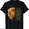 Philippians 4 13 T-shirt Lion Bible Verses Christian Jesus