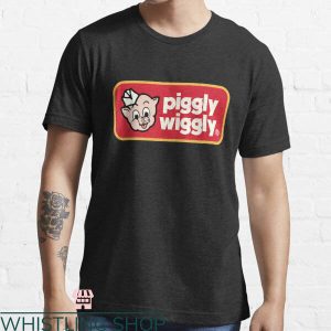 Piggly Wiggly T-shirt Cute Pig The Supermarket Wiggly Logo