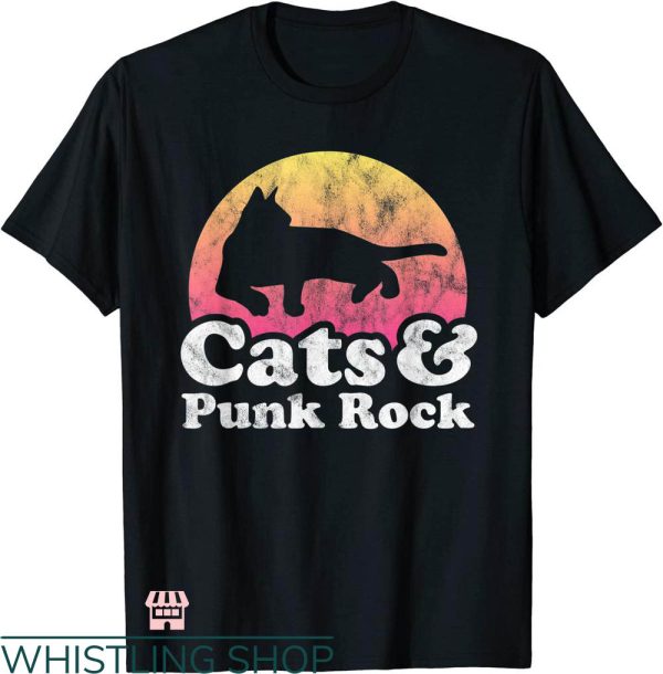 Punk Rock T-shirt Cats And Punk Rock T-shirt