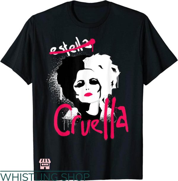 Punk Rock T-shirt Disney Cruella Estella Punk Rock T-shirt