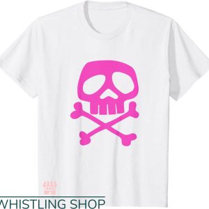 Punk Rock T-shirt Pink Punk Rock Skull And Bones T-shirt