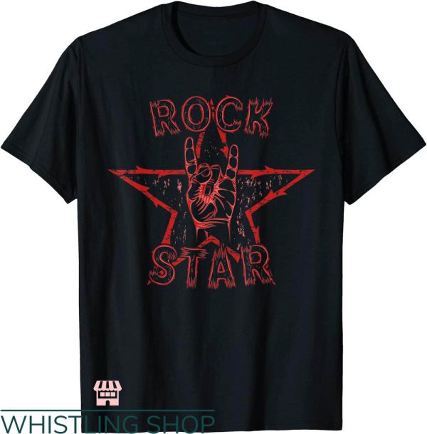 Punk Rock T-shirt Rock Star On Sign Bank T-shirt