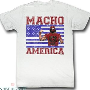 Purple Macho Man T-shirt America Flag The Best Wrestler USA