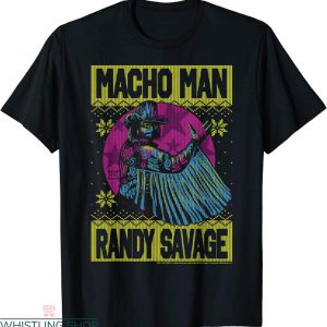 Purple Macho Man T-shirt WWE Christmas Randy Savage Wrestler