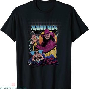 Purple Macho Man T-shirt Wrestler Vintage WWE Randy Savage