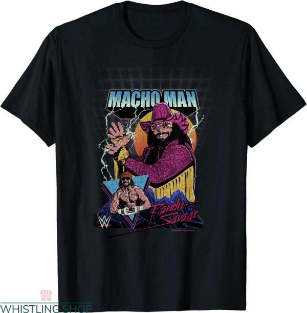 Purple Macho Man T-shirt Wrestler Vintage WWE Randy Savage