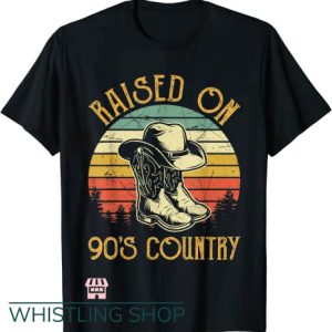 Raised On 90s Country T Shirt Vintage Cowgirl Western