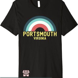 Retro Portsmouth T-Shirt Retro Rainbow Premium T-Shirt NFL