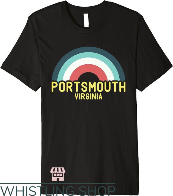 Retro Portsmouth T-Shirt Retro Rainbow Premium T-Shirt NFL