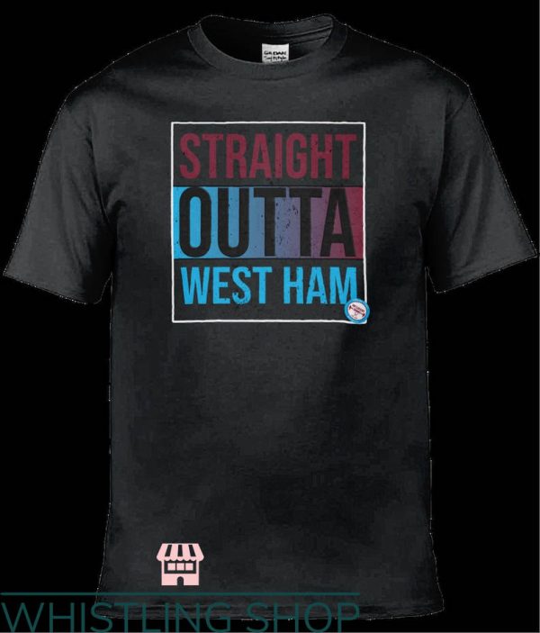 Retro West Ham T-Shirt Straight Outta West Ham