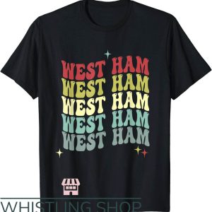 Retro West Ham T-Shirt West Ham Wave