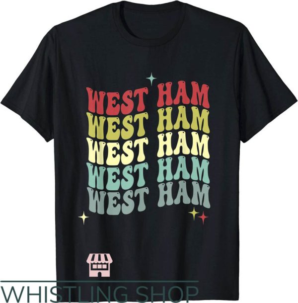 Retro West Ham T-Shirt West Ham Wave