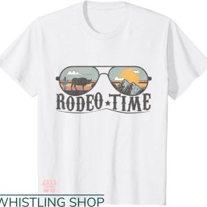 Rodeo Time T-shirt Rodeo Time Western Bull Riding Sunset