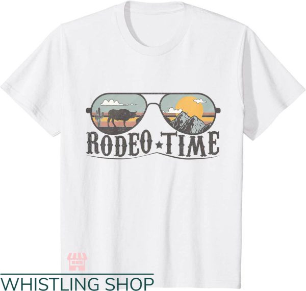 Rodeo Time T-shirt Rodeo Time Western Bull Riding Sunset