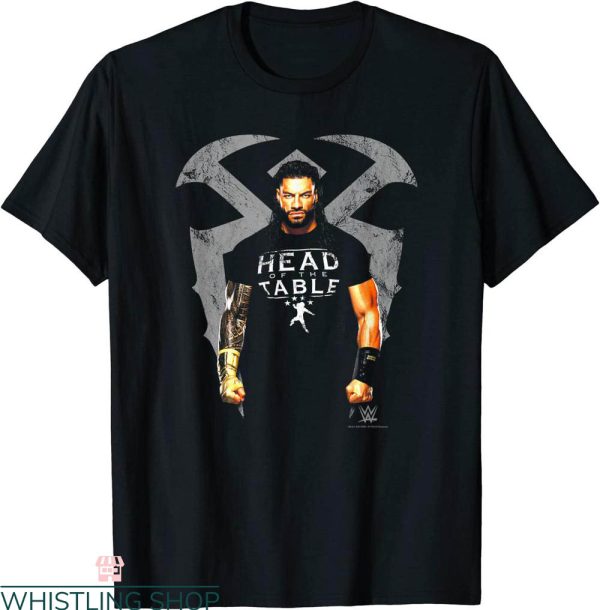 Roman Reigns T-Shirt WWE Head Of The Table Real Portrait