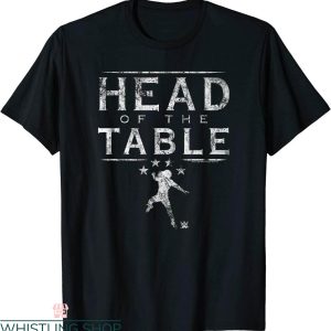 Roman Reigns T-Shirt WWE Head Of The Table Text Logo