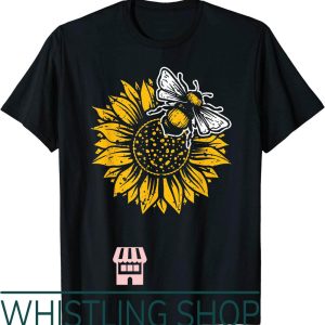 Save The Bees T-Shirt Bumblebee Sunflower Springtime Honey