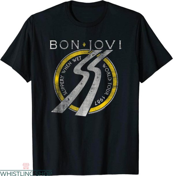 Slippery When Wet T-shirt Bon Jovi The Rock Band World Tour