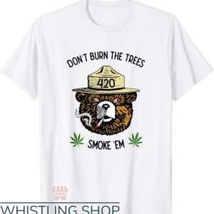 Smokey The Bear T-Shirt Don’t Burn The Trees Smoke Animal