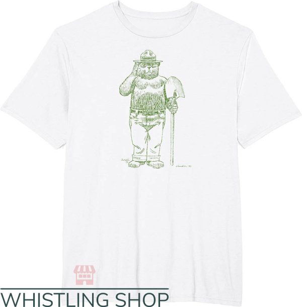 Smokey The Bear T-Shirt Smokey Bear Green Drawing Animal