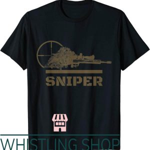 Sniper Gang T-Shirt Ghillie Suit And Reticle Military