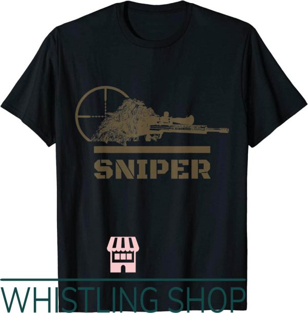 Sniper Gang T-Shirt Ghillie Suit And Reticle Military