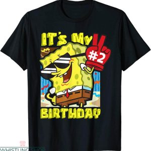 Spongebob Birthday T-shirt It’s My Second 2nd Birthday
