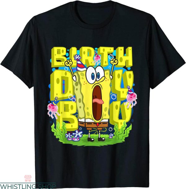 Spongebob Birthday T-shirt Square Pants Birthday Boy Funny